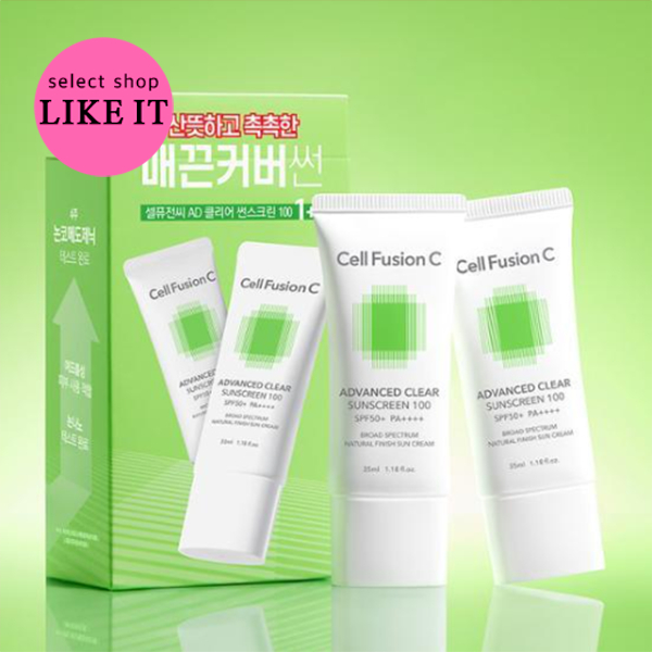 Cell Fusion C Advanced Clear Sunscreen 100 Twin Pack (35ml + 35ml) | Shipping from Korea | Korea Beauty