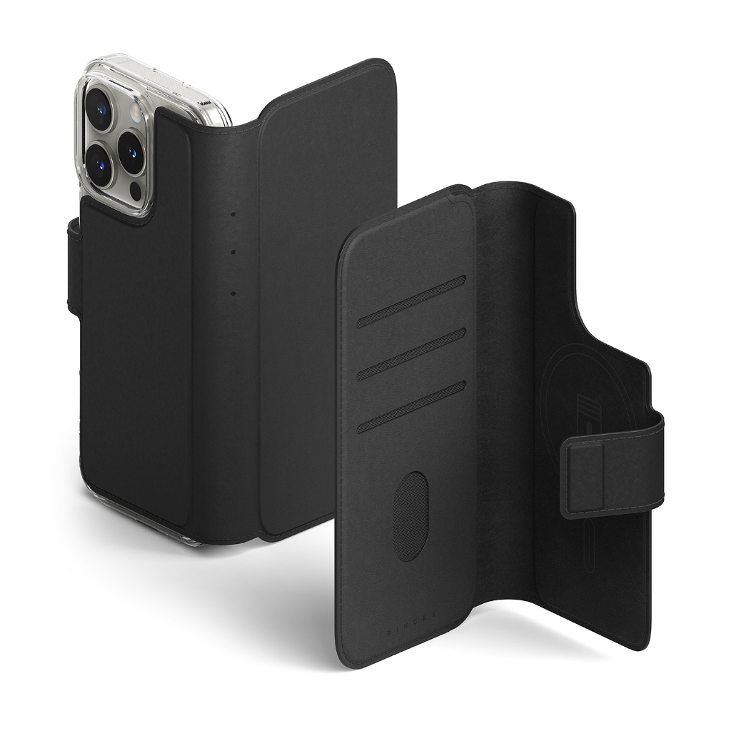 Ringke Folio Wallet Magnetic สําหรับ iPhone 16 Pro / 16 เคสป้องกันพร้อมพื้นที่จัดเก็บ Ample