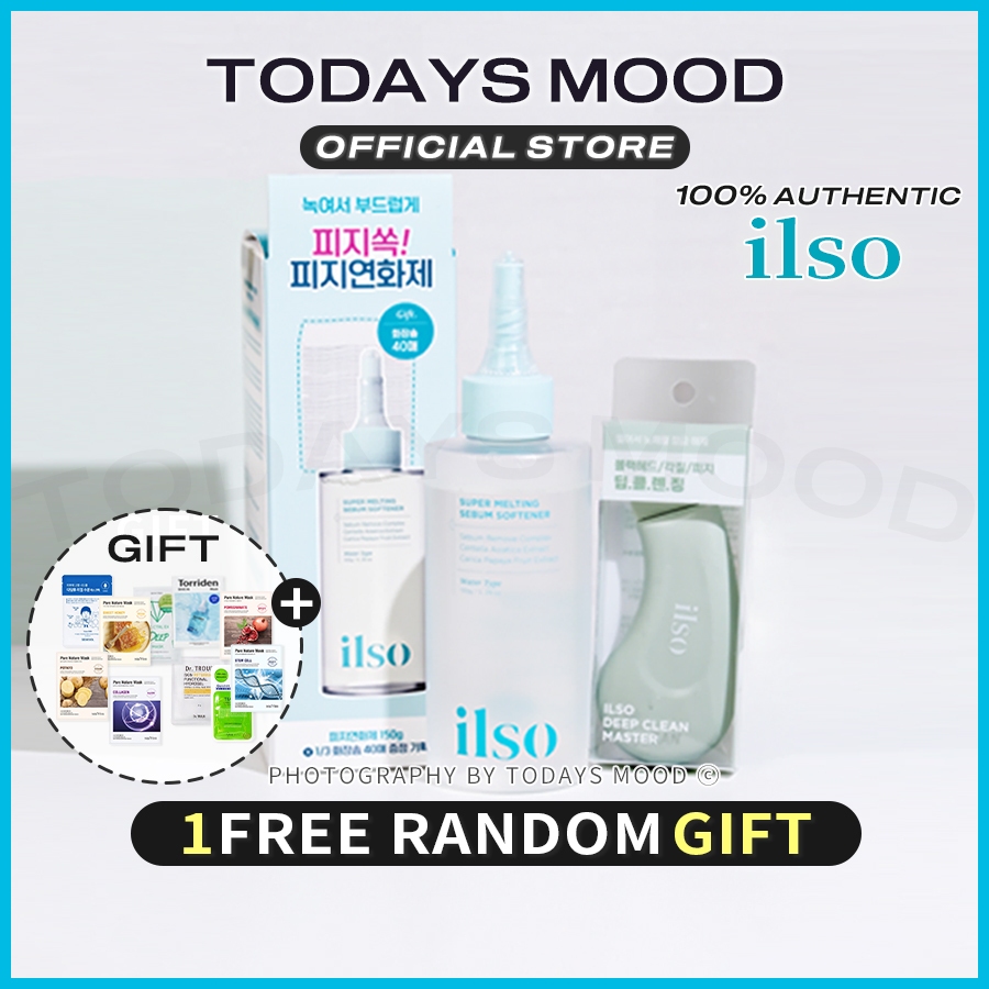 [Ilso] Super Melting Sebum Softener 150mL Cotton Pad Set / Deep Clean Master / Natural Mild Clear Nose Pack | Oliveyoung ผลิตภัณฑ์ทําความสะอาดสิวหัวดําแพ็คจมูก