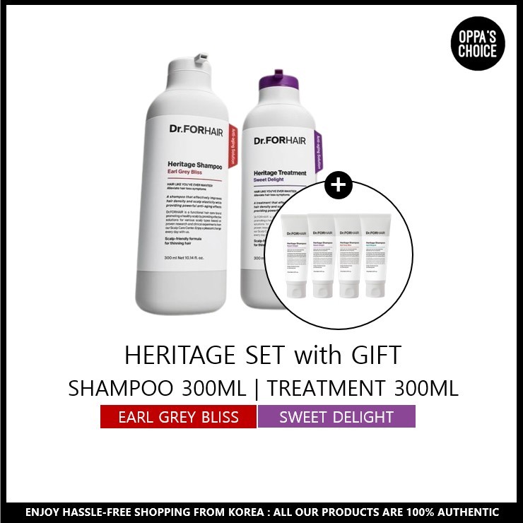 Dr.forhair HERITAGE SHAMPOO + TREATMENT SPECIAL SET 880ML(300ML+300ML+70ML*4)