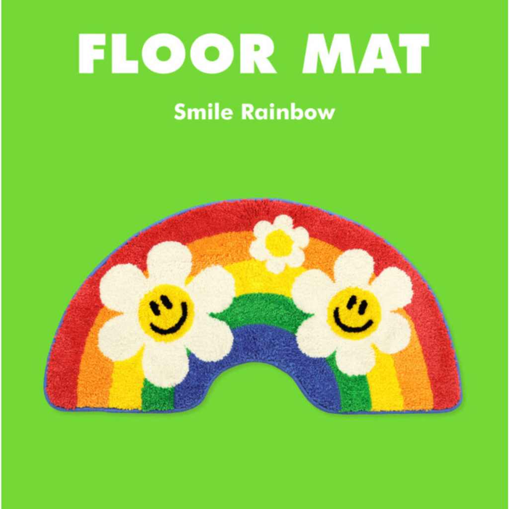 [Wiggle Wiggle] FLOOR MAT-Smile Rainbow