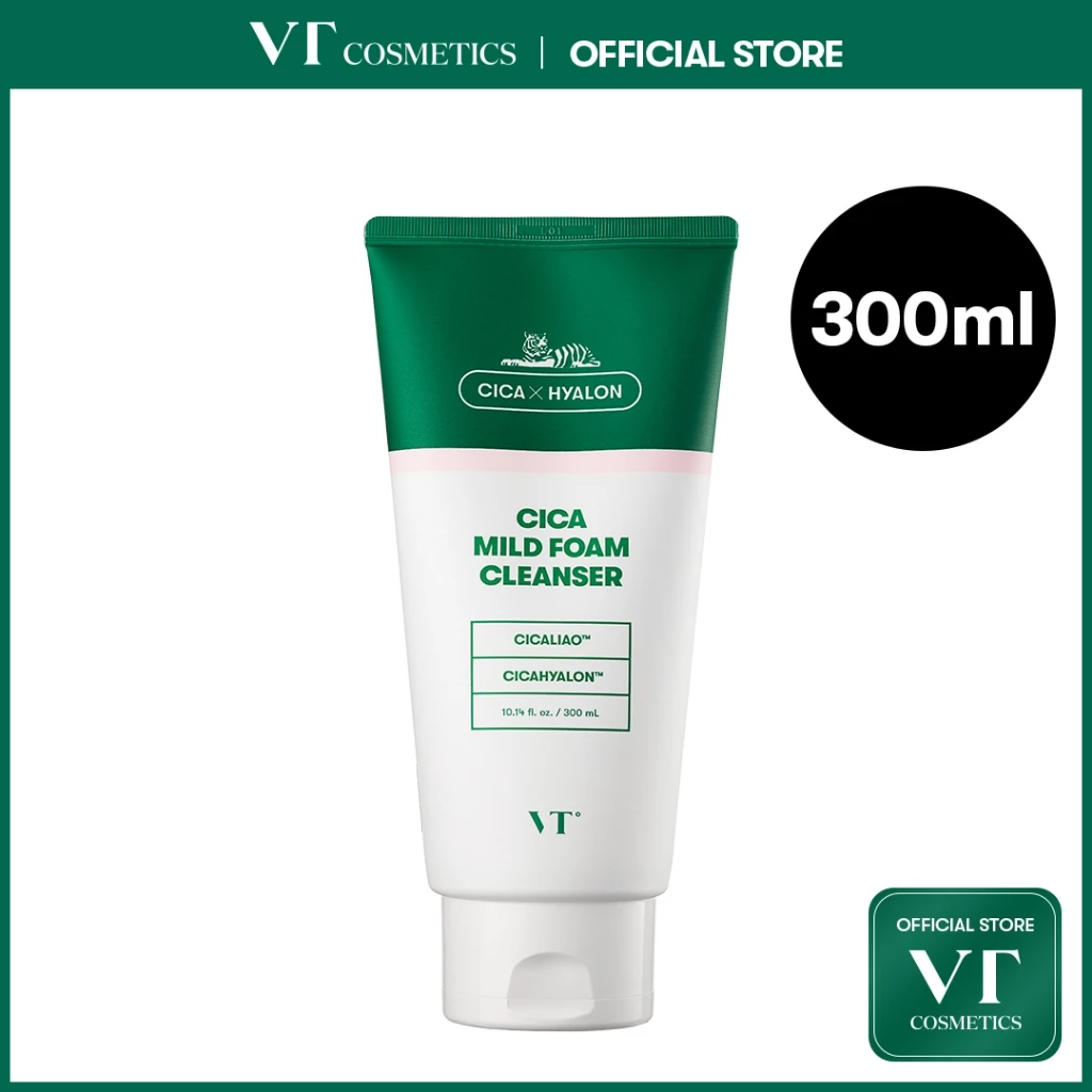 [VT COSMETICS] CICA Mild Foam Cleanser 300ml (2ขนาด)