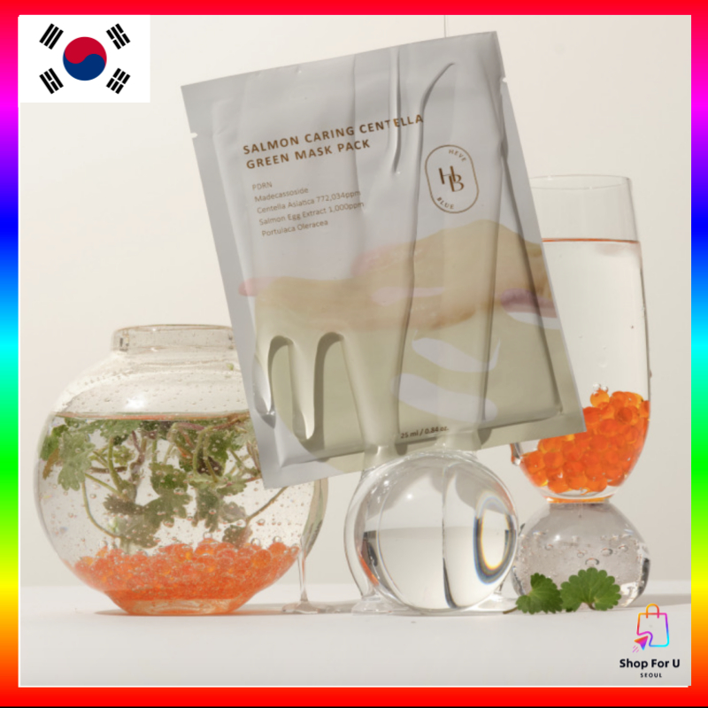 [HEVE Blue] Salmon Caring Centella Green Mask Pack 25ml x 7ea