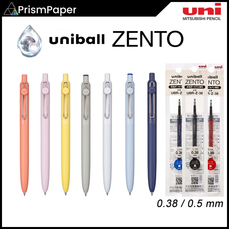 Uniball ZENTO Basic / Standard รุ่น 0.38 / 0.5 / 0.7 Ballpoint Pen & Refill Recycled Materials made in japan