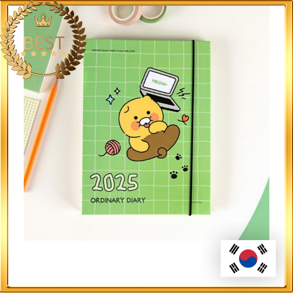 [KAKAO FRIENDS] 2025 Ordinary CHOONSIK A5 Binder Daily Diary / New Year Kakao Calendar Weekly Monthl