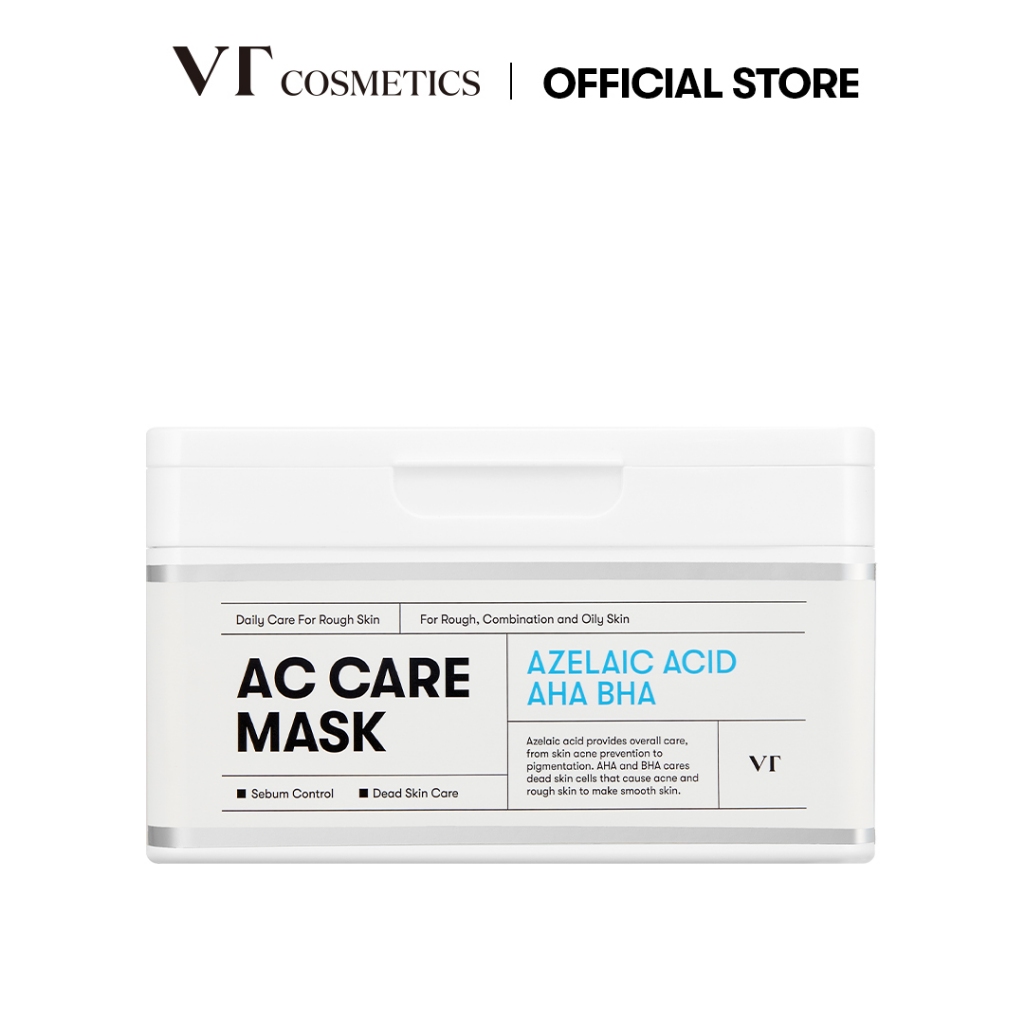 [VT] Ac Care Mask 30 ชิ้น Acne Care, ขัดผิว, ควบคุมความมัน [เรือธงอย่างเป็นทางการ]