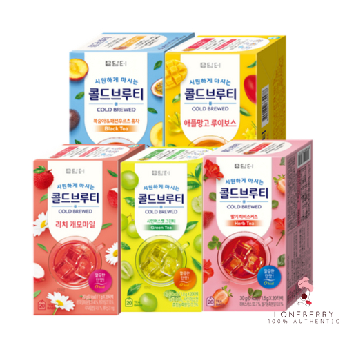 Damtuh Cold Brew Tea 0 kcal Diet Drink 5 รสชาติ (20T) - สตรอเบอร์รี่ Hibiscus | ชาดําพีช&เสาวรส | ชาเขียวไชน์มัสแคท | ลิ้นจี่ดอกคาโมไมล์ | แอปเปิ้ลมะม่วง รอยบอส