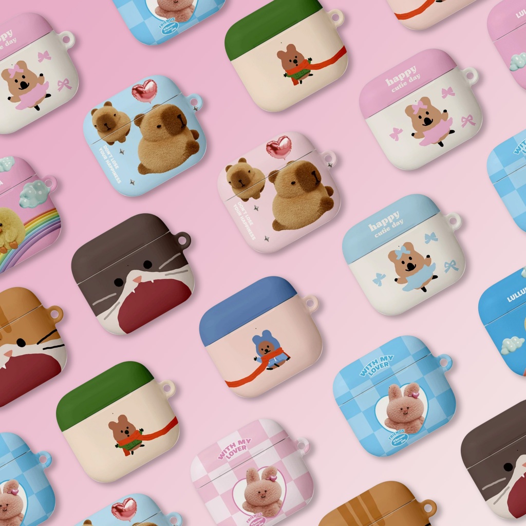 เคส AirPods 4 / 3 / 2 / 1 / pro2 / pro1 Hard Matte Slim Protective ดีไซน์น่ารัก dibunnystar 2