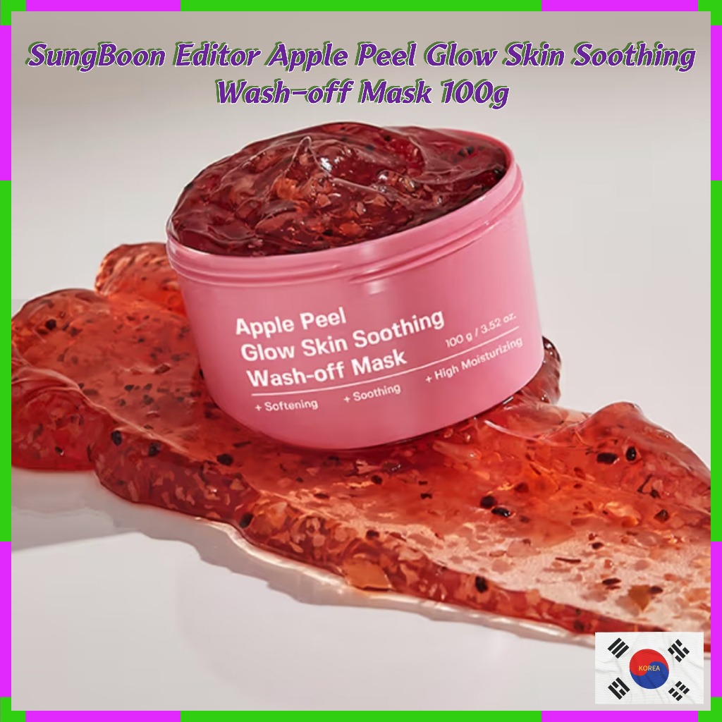 Sungboon Editor Apple Peel Glow Skin Soothing Wash-off Mask 100g-Moisturizing, Cooling, Skin Texture
