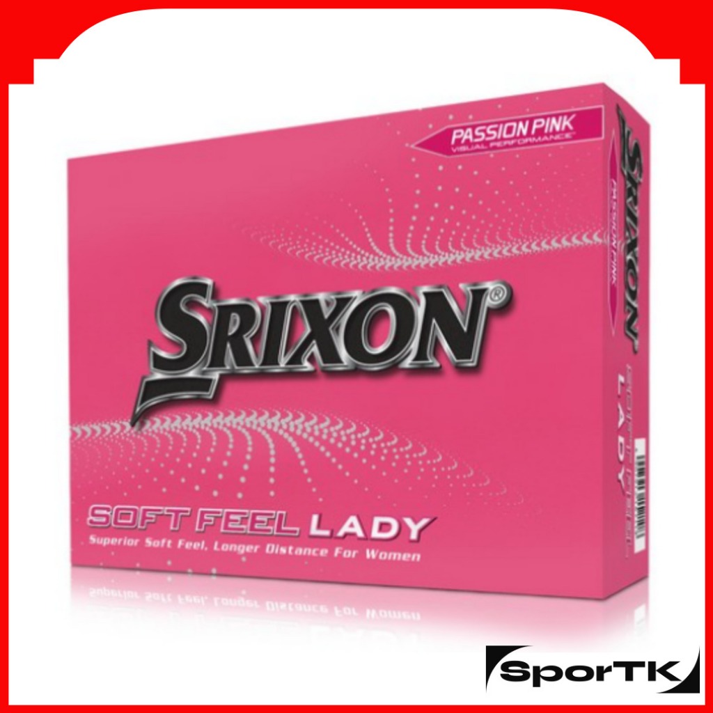 Srixon Soft Feel Lady ลูกกอล์ฟ 2 ชิ้น 12ea สีชมพู