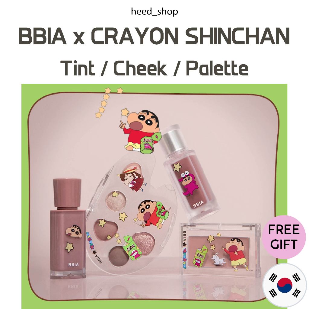 BBIA x CRAYON SHINCHAN Last ​​V52 Velvet Tint / Glow Tint / Downy Cheek / Eye Palette
