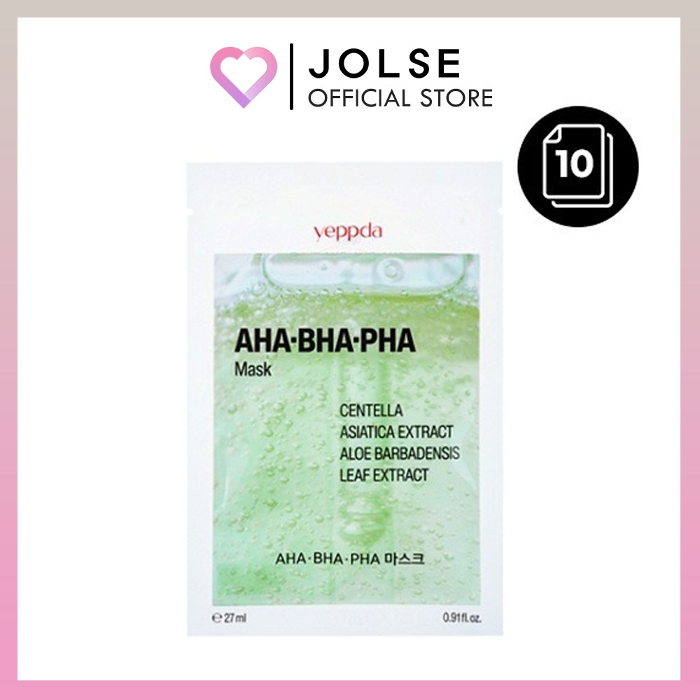 Yeppda AHA·BHA·PHA Mask 27ml * 10ea (ทุกสภาพผิว)