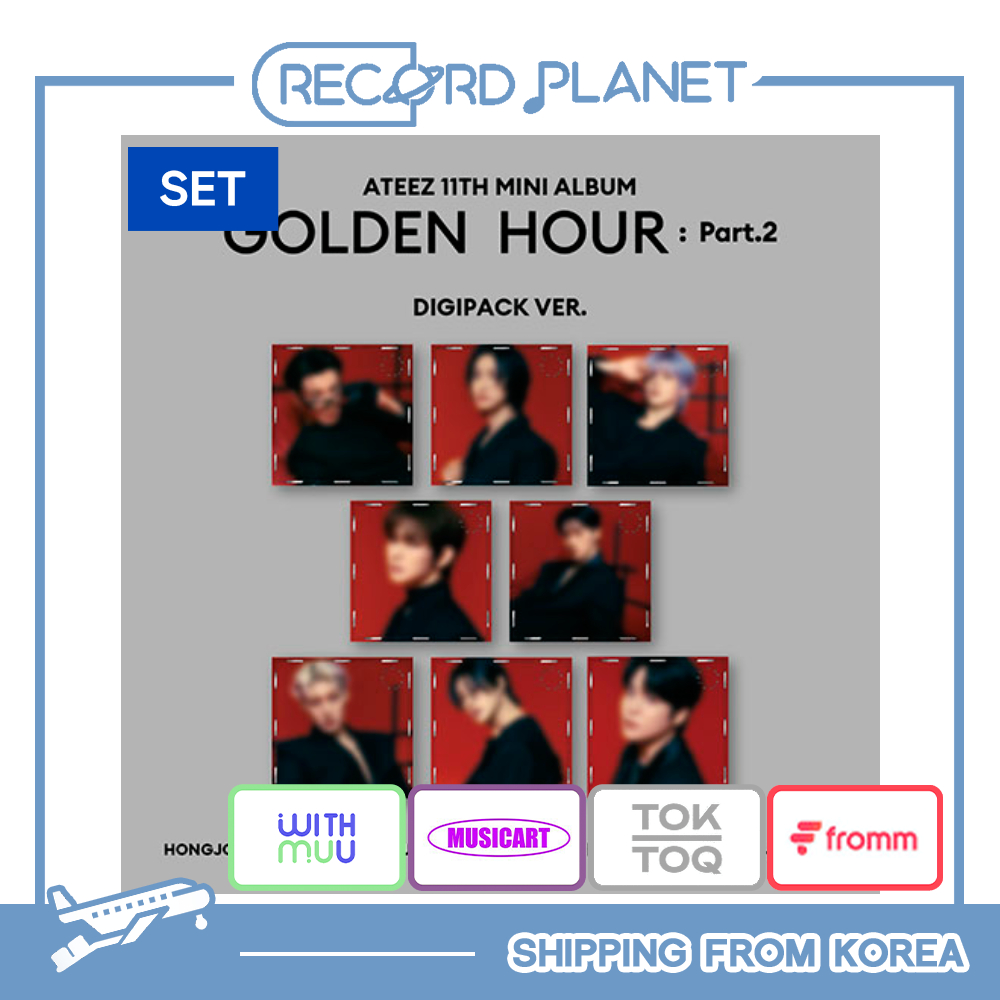 [POB] ATEEZ - 11th Mini Album [GOLDEN HOUR : Part.2] (Digipack Ver.) SET