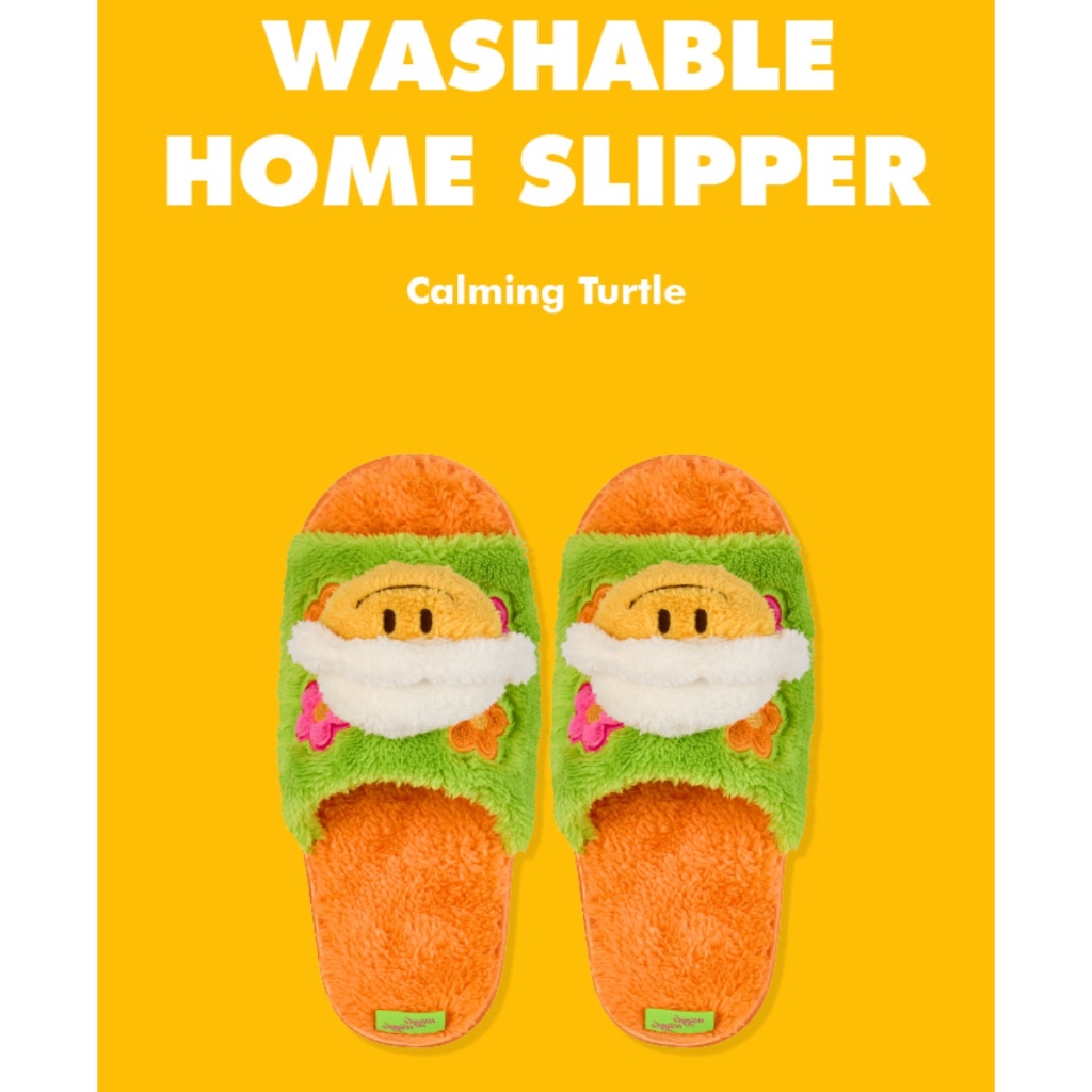 [Wiggle Wiggle] WASHABLE HOME SLIPPER - Calming Tutle