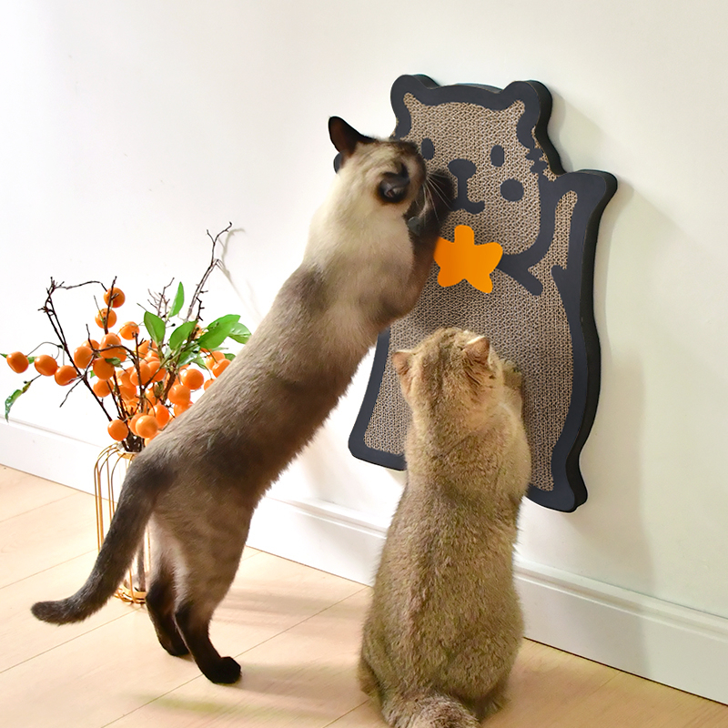 Capybara Shape Cat Scratcher /กระดานลับเล็บแนวตั้งสําหรับแมวและลูกแมว /Cardboard เสื่อรอยขีดข่วนติดผ