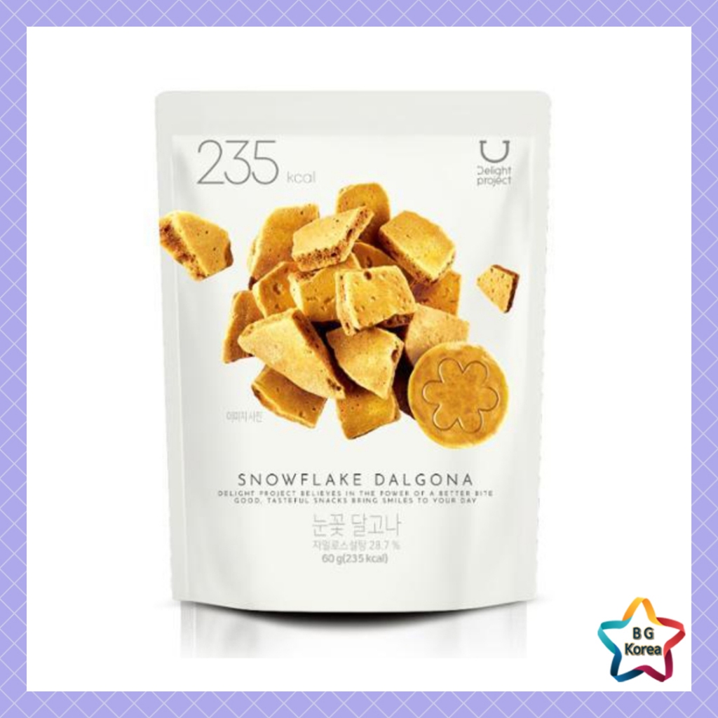 Delight Project Flower Dalgona Candy 60g / ขนมยอดนิยมแบบดั ้ งเดิมเกาหลี