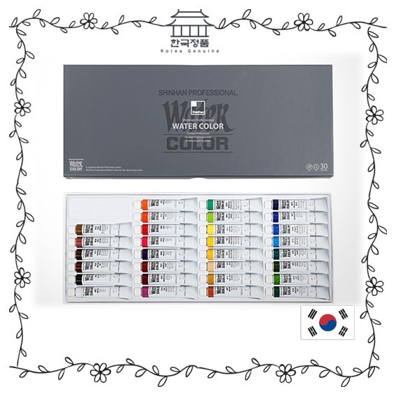 Shinhan Professional สีน้ําสี 7.5ml, Korean Art Supplies 13, 18, 24, 30 สี