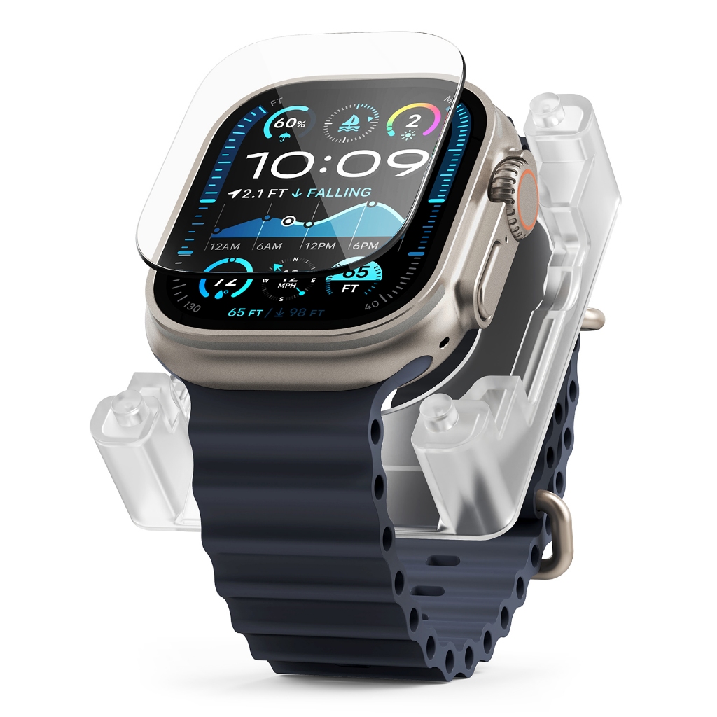 Ringke Easy Slide Glass สําหรับ Apple Watch Ultra 3/2/1 กระจกนิรภัยป้องกันหน้าจอ