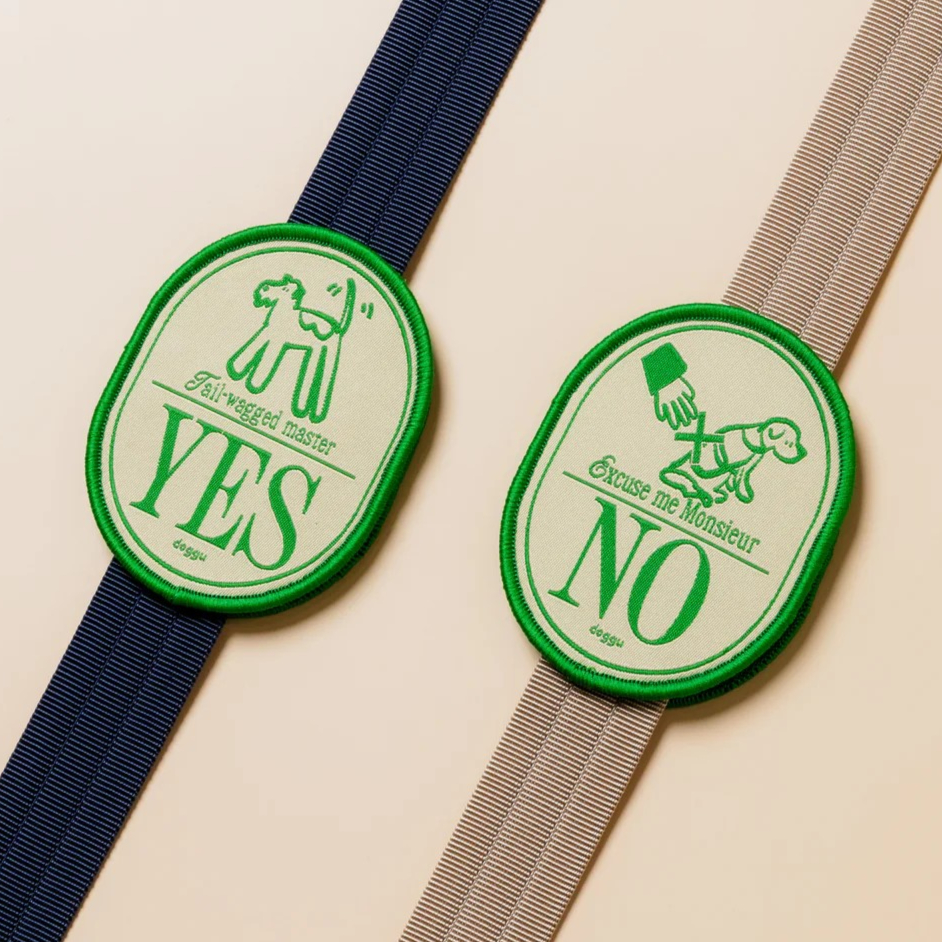 *POP.POP SG Local Doggu Pets Yes/No Wappen Patch สําหรับสายรัดสัตว์เลี้ยงและสายจูง