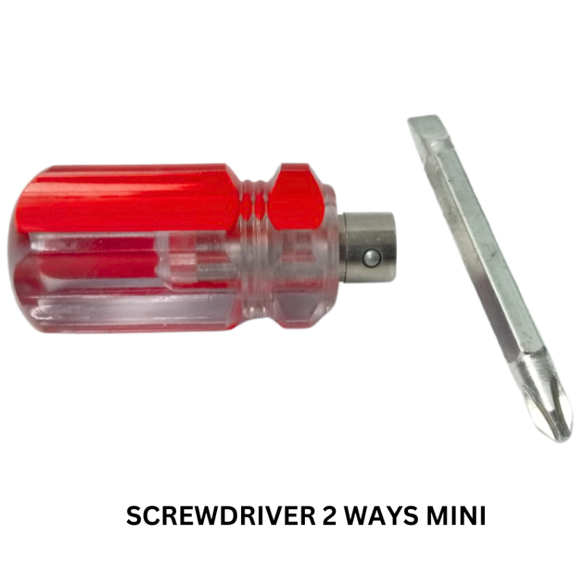 SCREWDRIVER 2 WAY MINI 6x38 มม.Dual Purpose Cross Slot Bits Flathead Phillips Head เครื่องมือมือเปลี