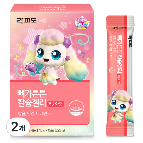 Rockpido จับกระดูก-Strengthening Calcium Jelly รสพีช 225g, 2ea