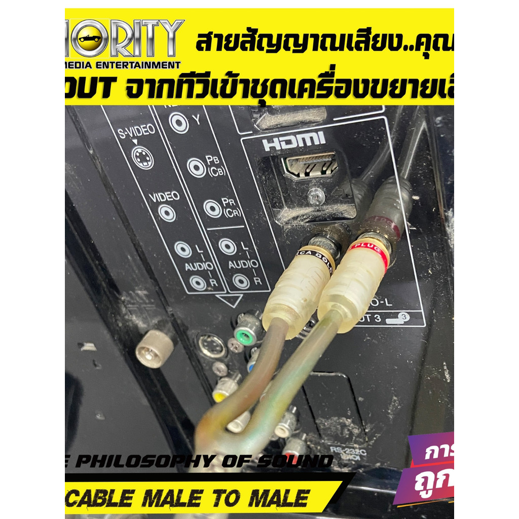 BEST QUALITY..สายสัญญาณ PRIORITY  RCA CABLE สายRCA สายนำสัญญาณภาพและเสียง