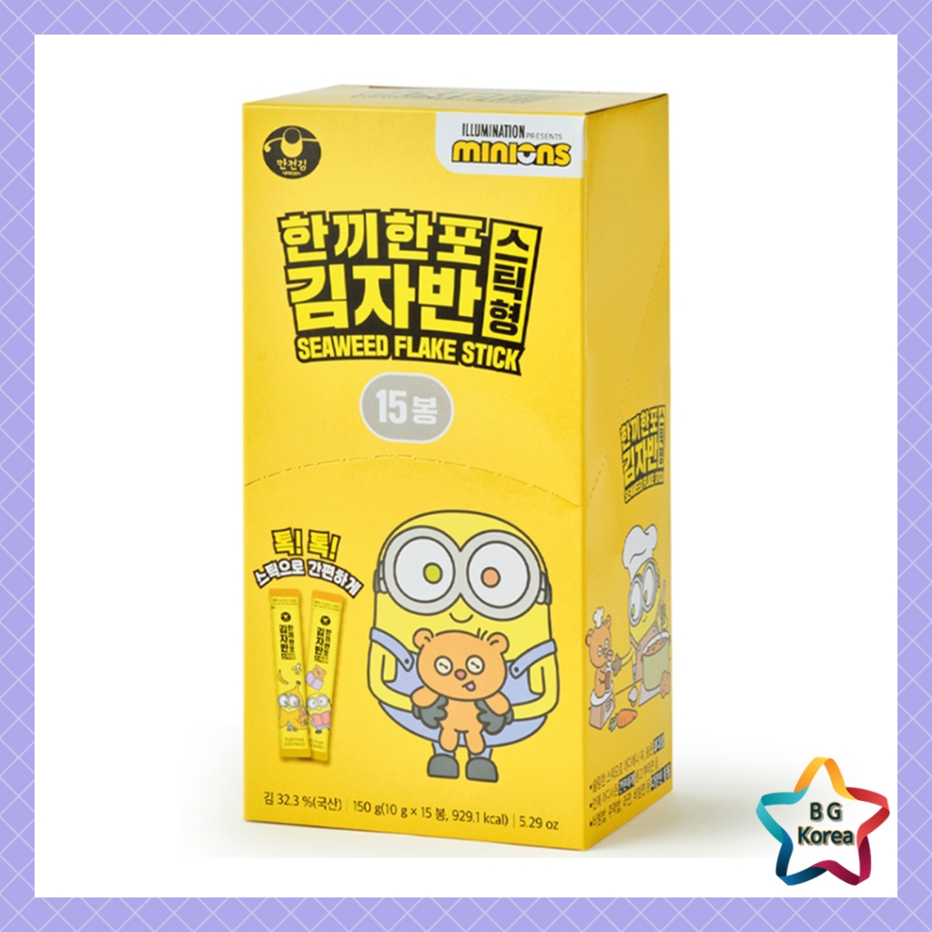 Manjeongim Minion Stick Seaweed Flake 15g x 10แท่ง / Kimjaban เกาหลี