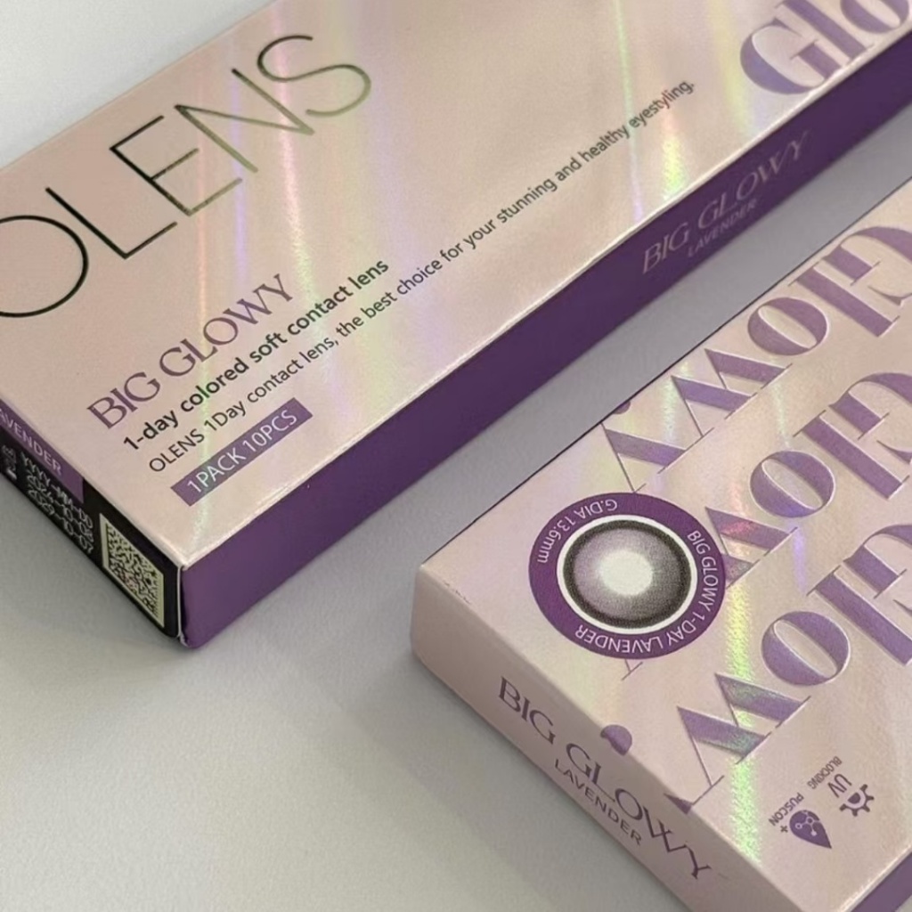 Olens BIG GLOWY LAVENDER 10P คอนแทคเลนส์ เลนส์เกาหลี เลนส์