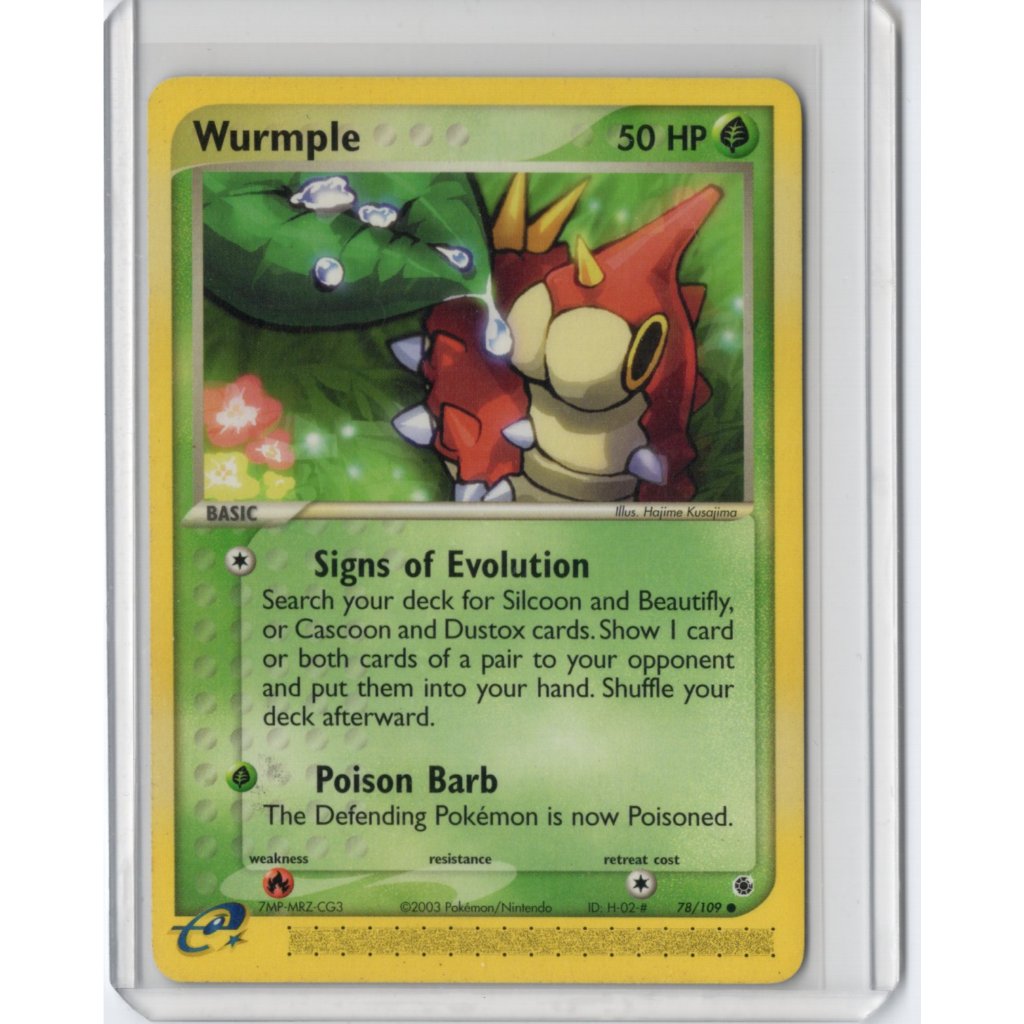 การ์ดโปเกมอน English EX Ruby & Sapphire 2003 Wurmple 078/109