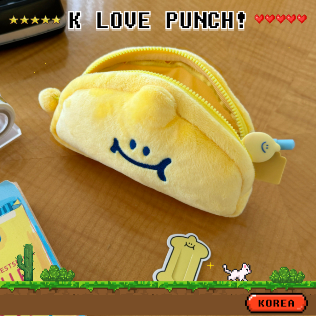 Second morning Peek-a-boo Lemony pouch | กระเป๋าใส่ของ