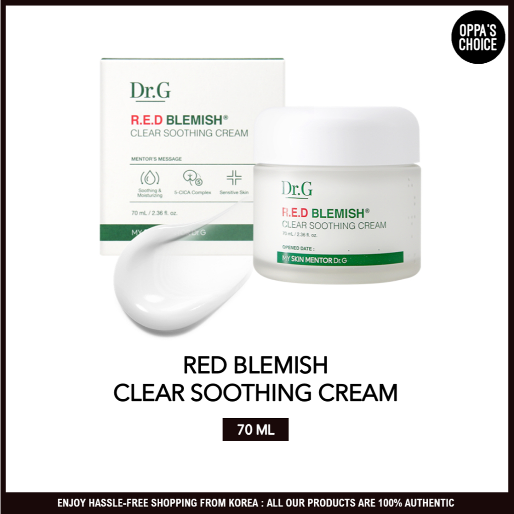 [BUY2 AT 988 ฿] Dr.G R.E.D BLEMISH CLEAR SOOTHING CREAM ดร.จี ครีมกู้ผิว มอยส์เจอร์ สยบทุกสิว ลดรอย ผิวชุ่มชื้นยาวนาน