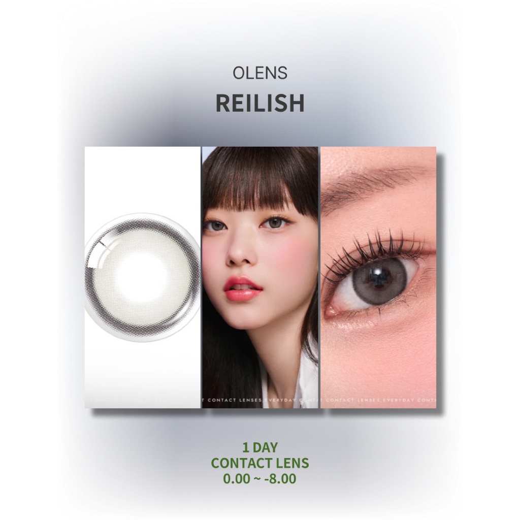 [OLENS] 1 Day Contact Lean <REALISH> (สีเทา)(13.5mm)(Puscon)