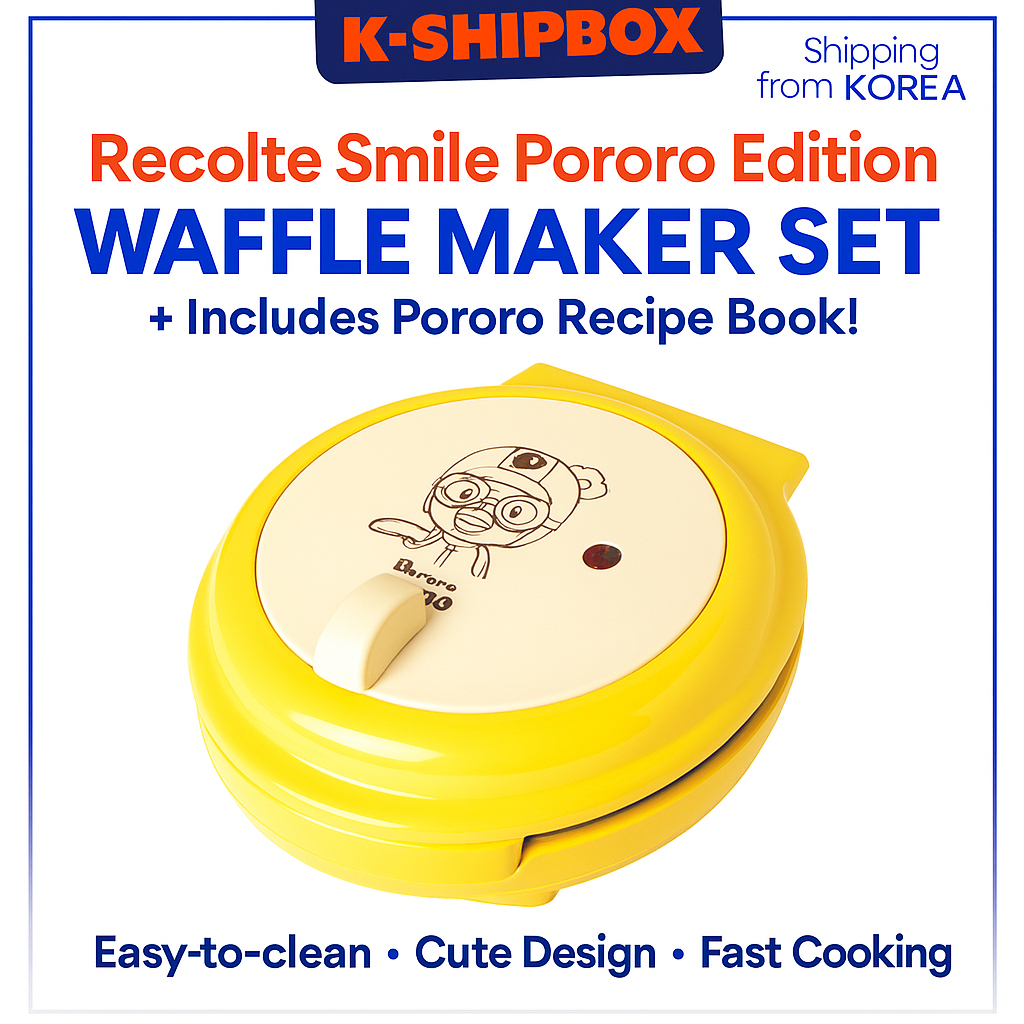 Recolte Pororo Waffle and Pancake Snack Maker พร้อมหนังสือสูตรพิเศษ | Kshipbox