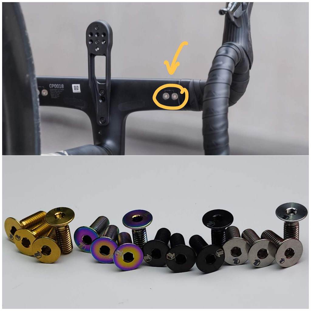 สกรูไทเทเนียมสําหรับ Canyon CP0018 แฮนด์ Aero Integrate T-Bar Bolt อัพเกรด Aeroad CF CFR SLX