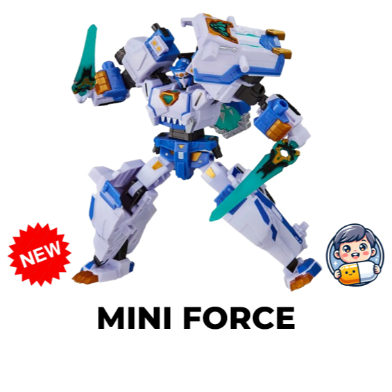 [Mini Force] หุ่นยนต์แปลงร่างไดโนเสาร์ที่แข็งแกร่งที่สุด Ice Warrior Frozen Tiger