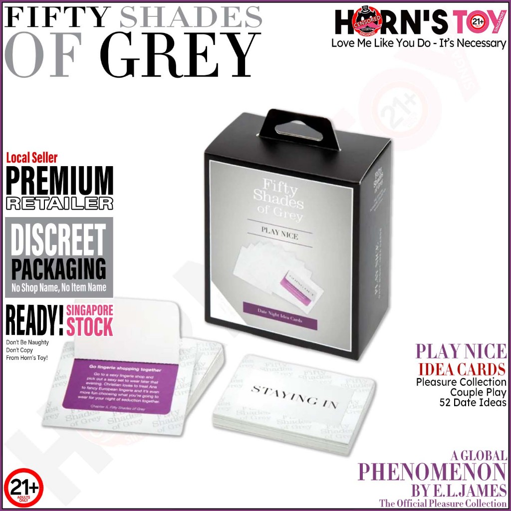 Fifty Shades of Grey · Play Nice Date Night Idea Cards | Games For Couple | Card Game |