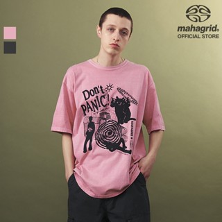 [MAHAGRID] Dont Panic Pigment T-shirt_Unisex_สไตล์เกาหลี