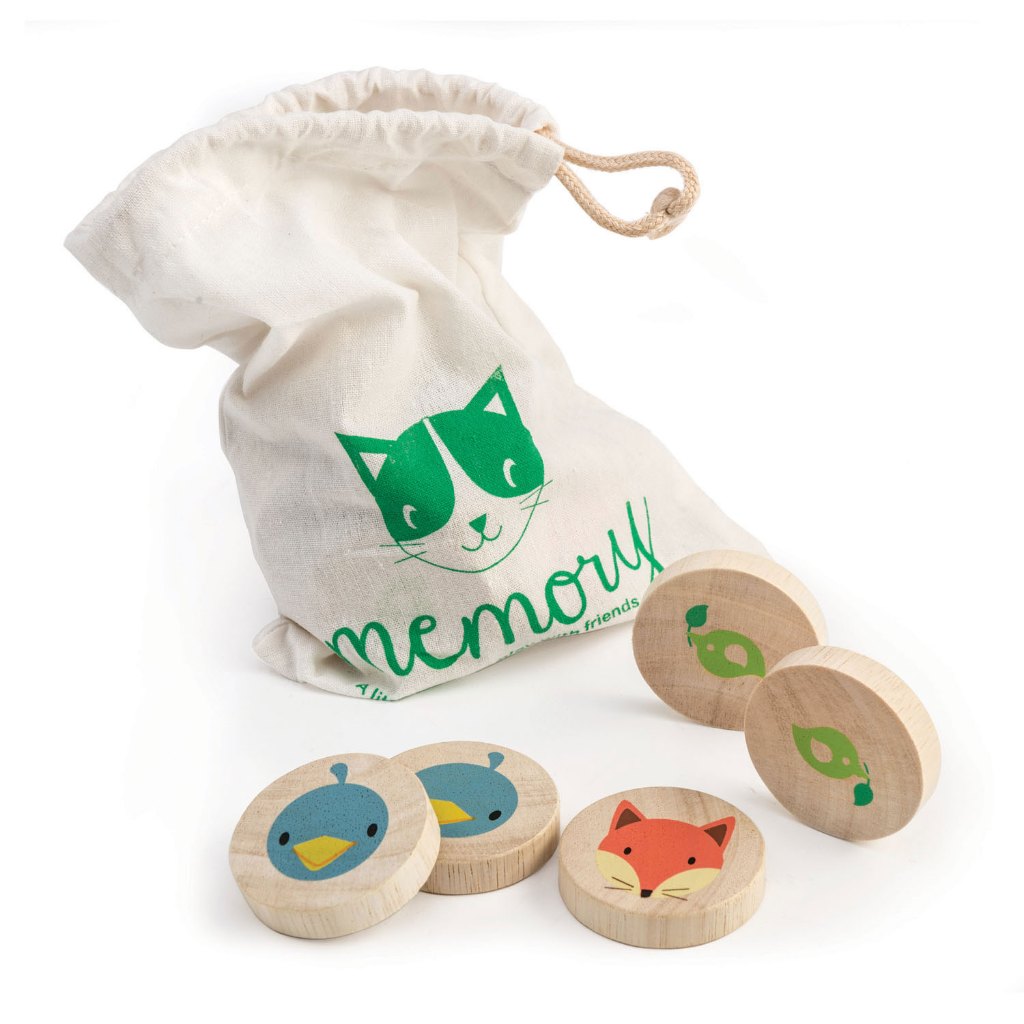 ชุดเกม Tender Leaf Toys - ชุดไม้เกมหน่วยความจํา Clever Cat