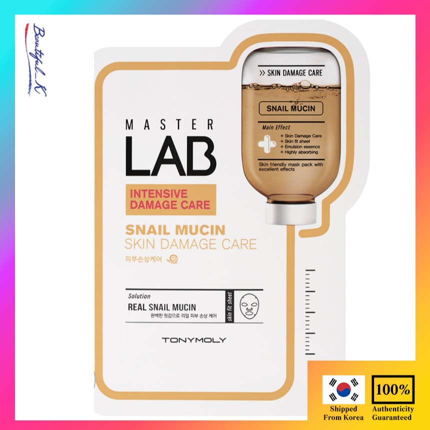 TONYMOLY Master Lab Mask Sheet Snail Mucin 3p _Beautiful_K
