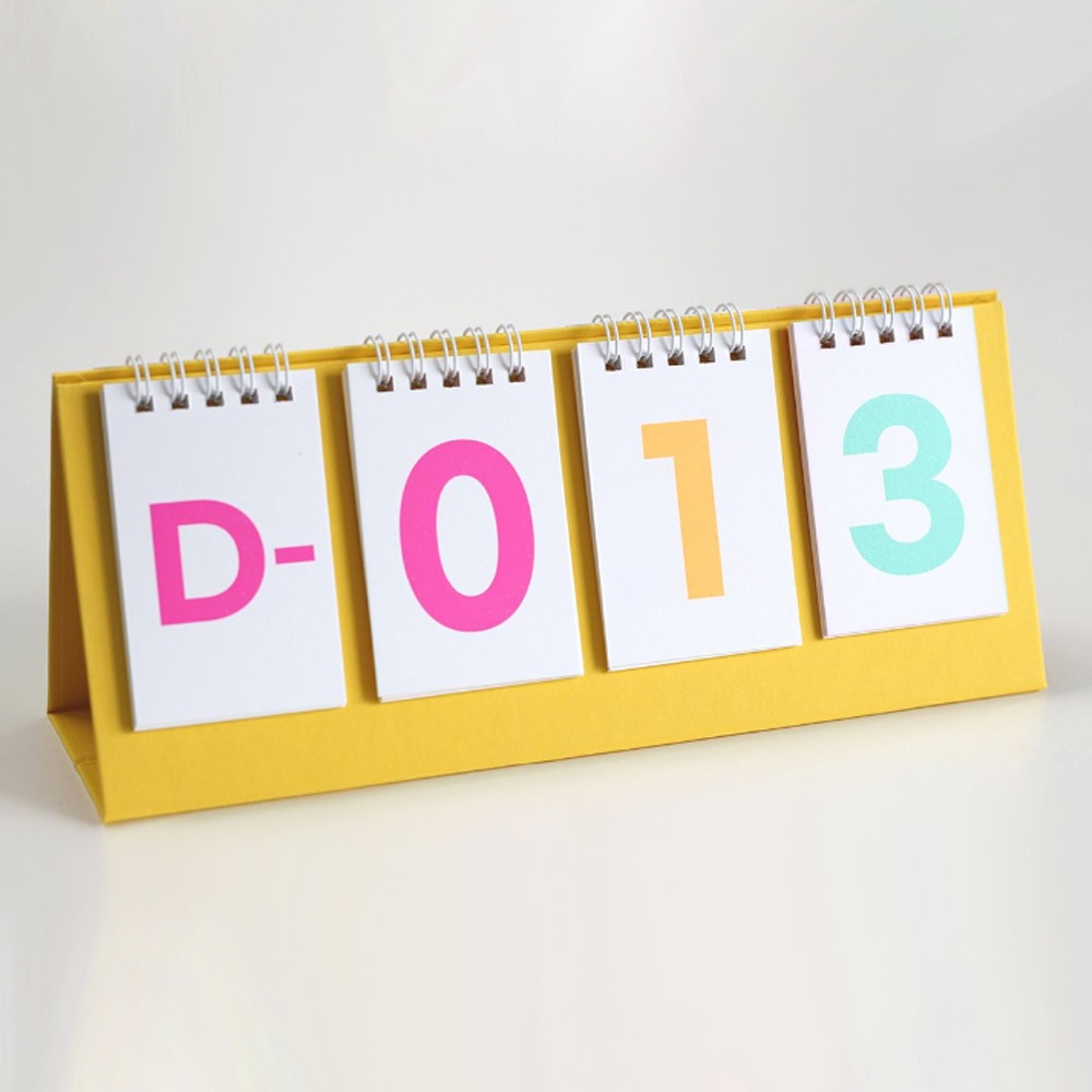 KOREA COLOR HOLIC D-Day DESK CALENDAR ปฏิทินตั้งโต๊ะวันที่นับรายวันหมายเหตุโต๊ะ D-day