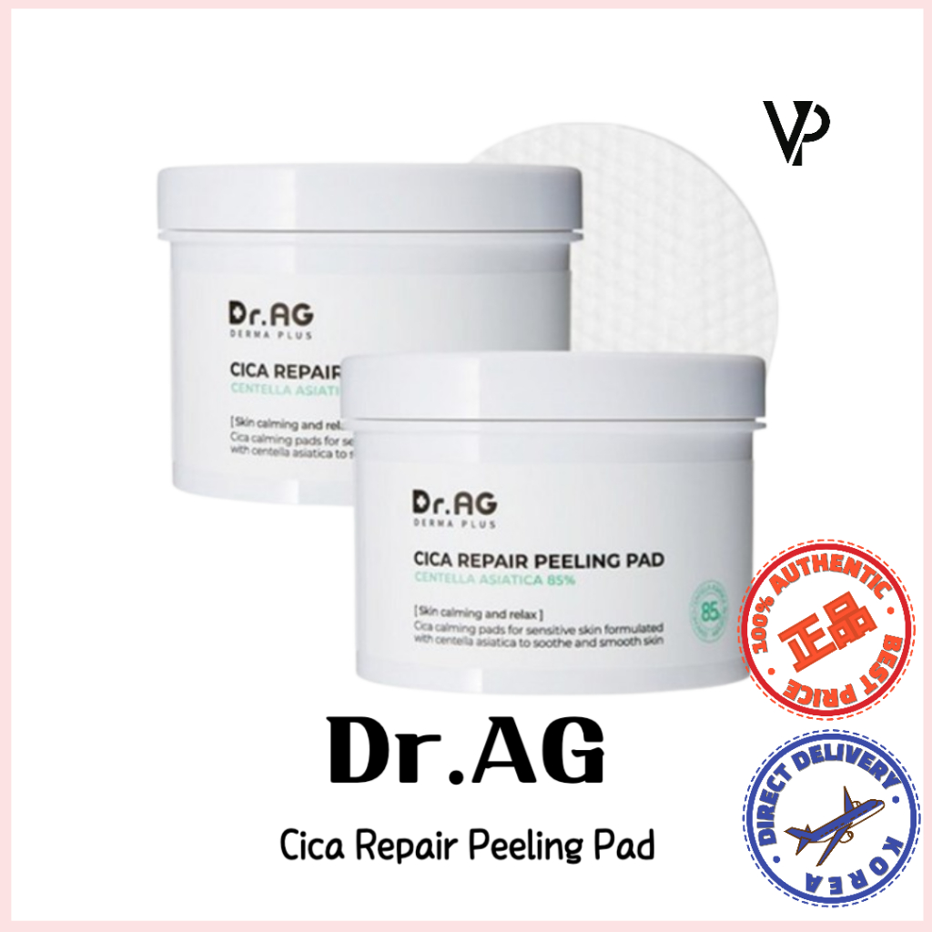 [Dr.AG]Cica Repair Peeling Calming Pad, Peeling Toner Pad ,Peeling Serum, 60 แผ่น x 2