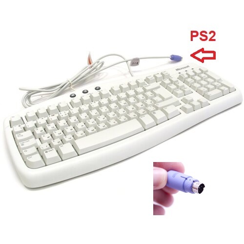 MICROSOFT PS2 PS/2 Port Keyboard OEM WHITE WITH PACKING BRAND NEW