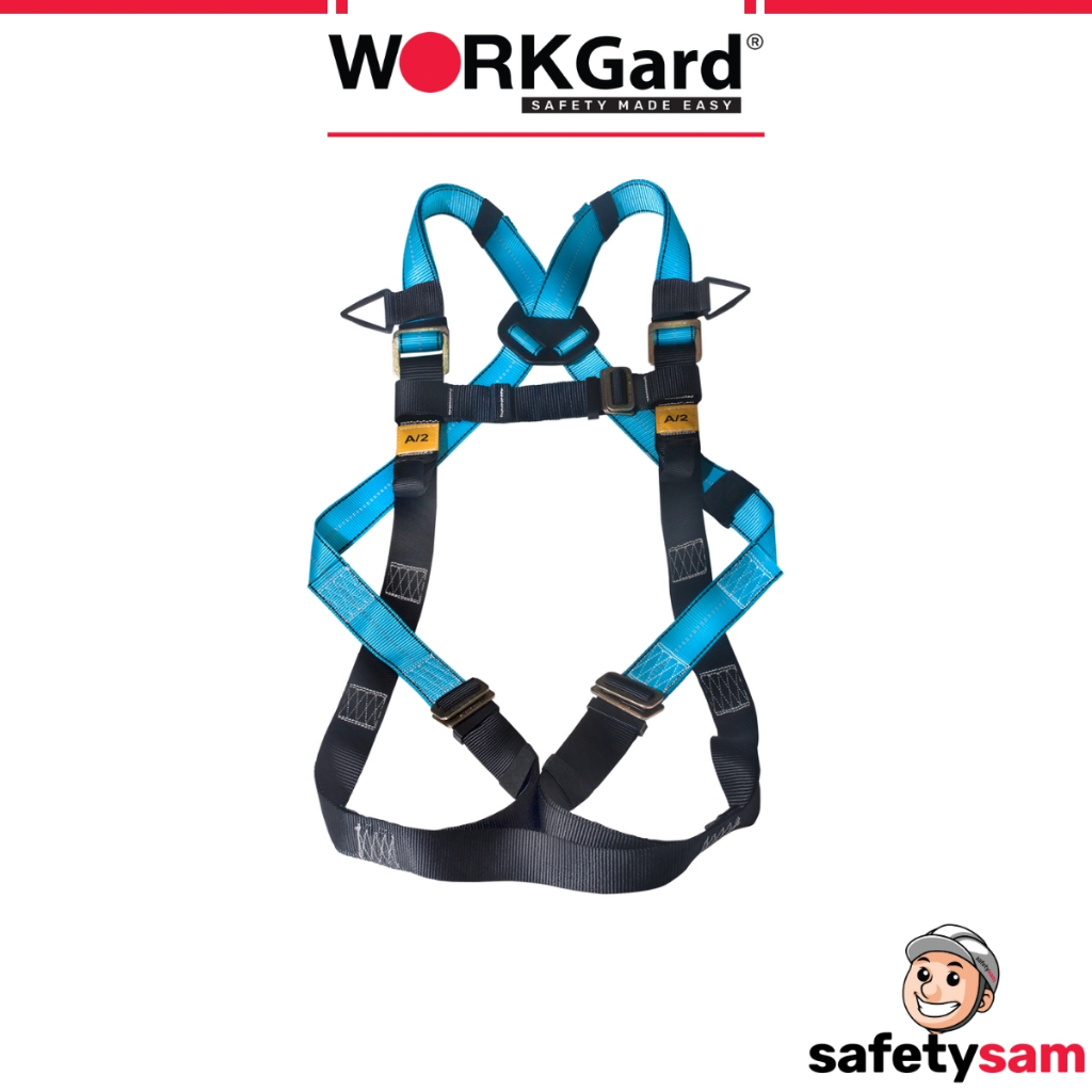 WORKGard WGF512 สายรัดนิรภัยแบบเต็มตัว EN361 SS528 ด้านหน้า Dorsal Fall Arrest สะท้อนแสง