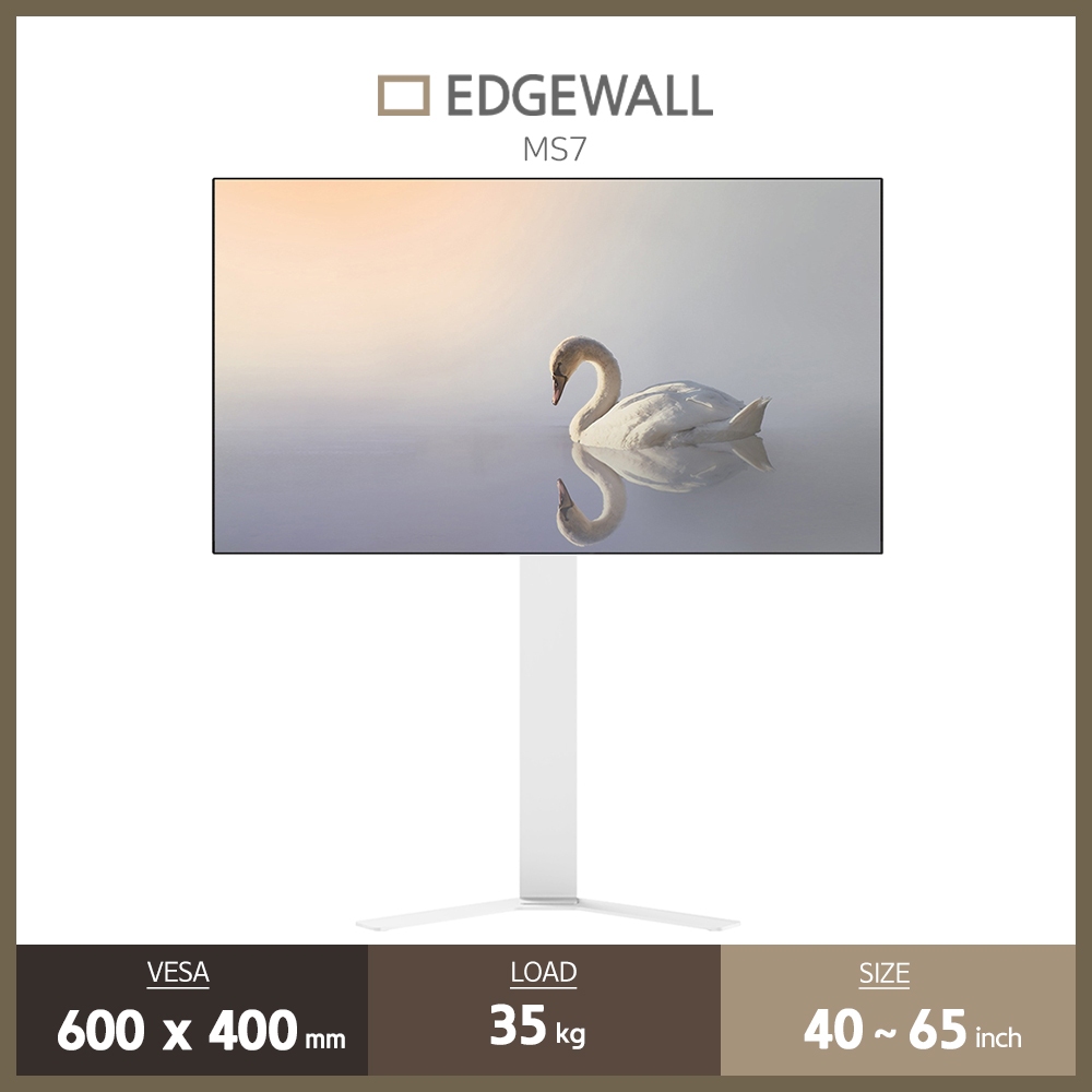 Edgewall ขาตั้งทีวี MS7 ขาตั้งติดผนังแบบตั้งพื้น Ultra Slim upto 65 นิ้ว 35Kg