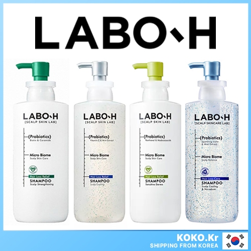 Labo H Hair Loss Symptom Relief Shampoo Scalp Strengthening / Scalp Cooling / Sensitive Derma / Scalp Cooling & No-sebum 400ml พร้อม FREEBIES