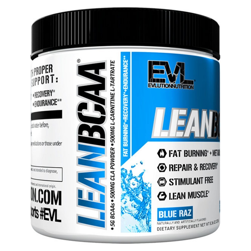 Evlution NUTRITION Lean BCAA Blue Razz Flavour 237g Made in USA