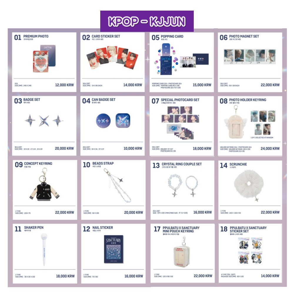 Txt The Star Chapter: SANCTURARY POP-UP STORE MERCH