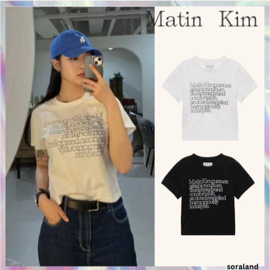 [MATIN Kim] THIN TYPO TOP 2 สี