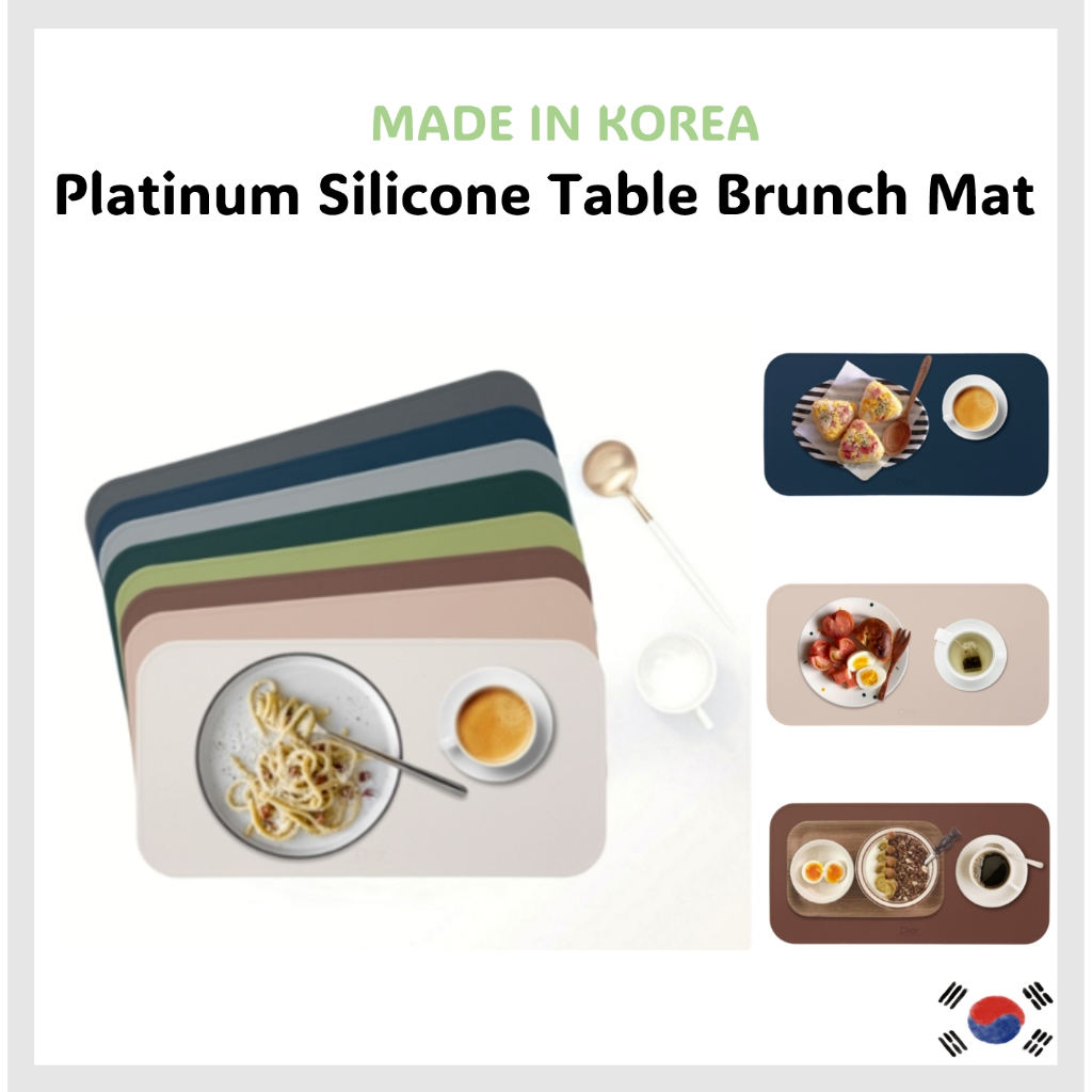 [MADE IN KOREA] [Diar] Platinum Silicone Table Mat Brunch Mat - Heat-Resistant & Non-Slip - Made in Korea [NO.456]