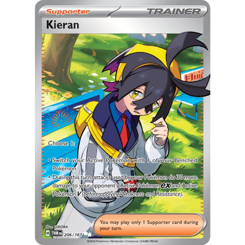Kieran TWM 206/167 Twilight Masquerade Ultra EN การ์ดเกมโปเกมอน PTCG
